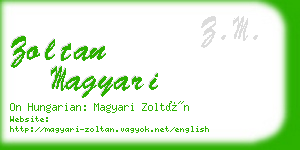 zoltan magyari business card